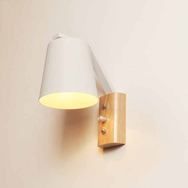 Creative Bedroom Study Bedside Balcony Aisle Porch Hotel Cafe Wood Wall Lamp Switch Light, Light Source:Warm White