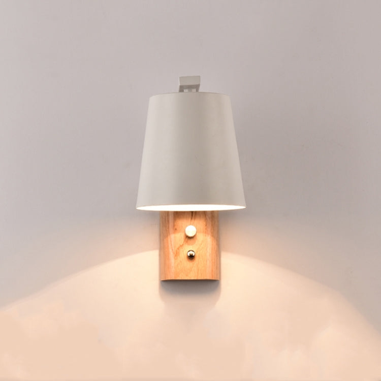 Creative Bedroom Study Bedside Balcony Aisle Porch Hotel Cafe Wood Wall Lamp Switch Light, Light Source:Warm White
