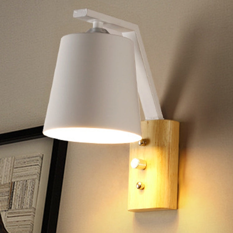 Creative Bedroom Study Bedside Balcony Aisle Porch Hotel Cafe Wood Wall Lamp Switch Light, Light Source:Warm White