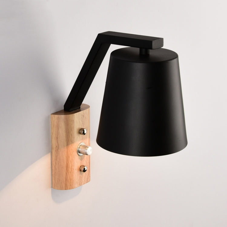 Creative Bedroom Study Bedside Balcony Aisle Porch Hotel Cafe Wood Wall Lamp Switch Light, Light Source:Warm White