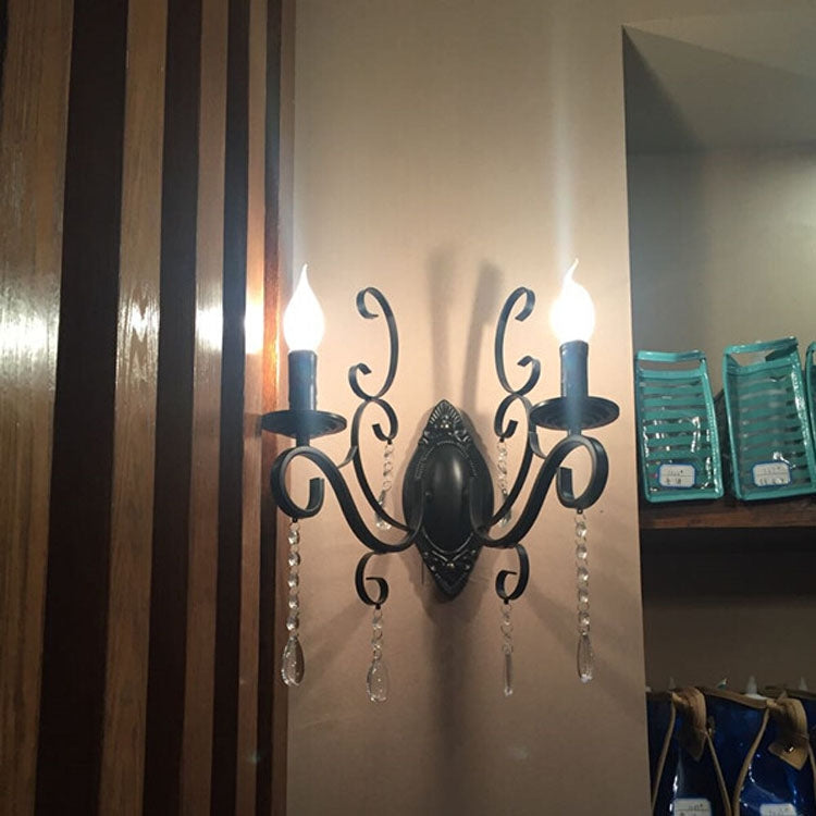Classic Retro Double Heads Candle Light Metal Creative Personality LED Wall Lamps