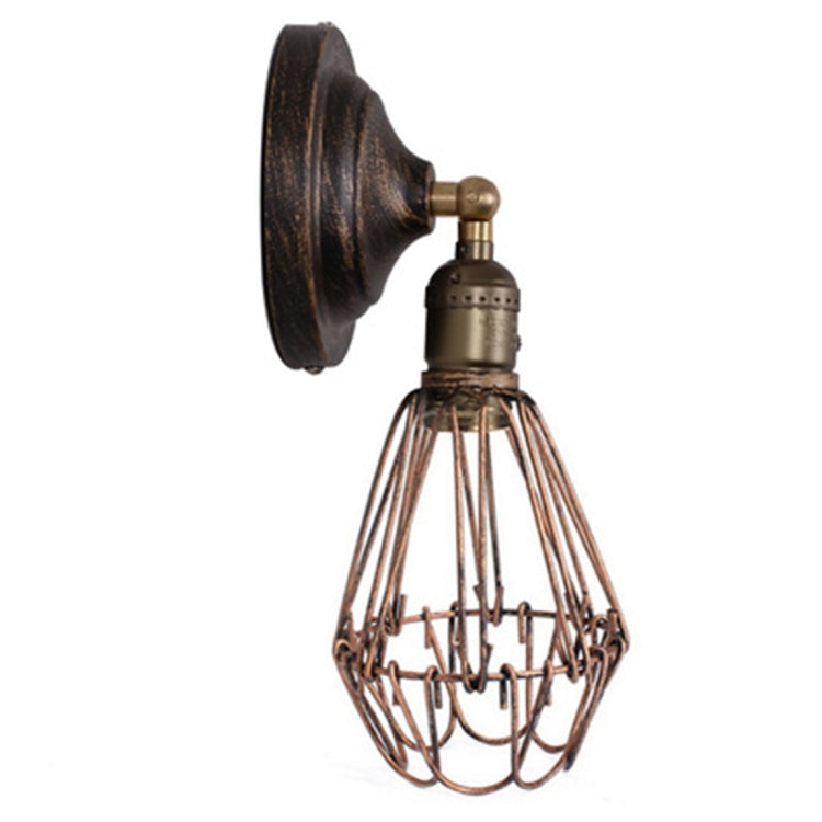 Vintage Wrought Small Iron Cage Attic Bar LED Wall Lamp(Bronze)