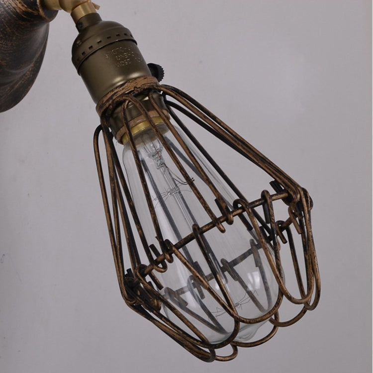 Vintage Wrought Small Iron Cage Attic Bar LED Wall Lamp(Bronze)
