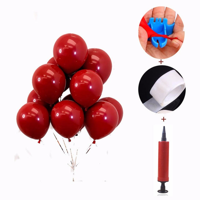 100 PCS Balloons Toys Party Decoration Balloon Balloon Toy, Specification:Single Layer (Red)(Red)