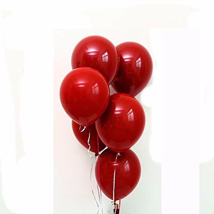 50 PCS Balloons Toys Party Decoration Balloon Balloon Toy, Specification:Double Layer (Red)(Red)