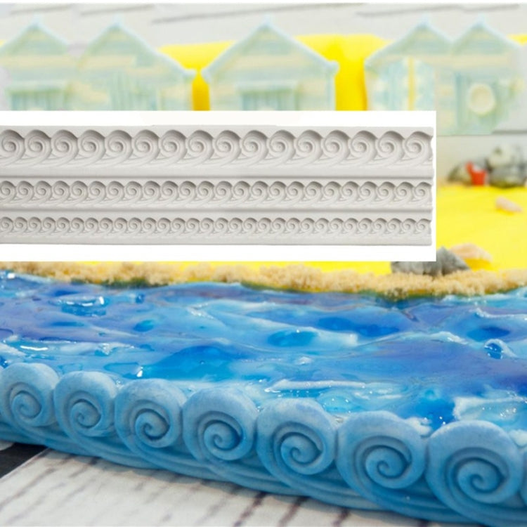 J150 Wavy Pattern Silicone Mold Fondant Cake Mold Chocolate Fudge Tool