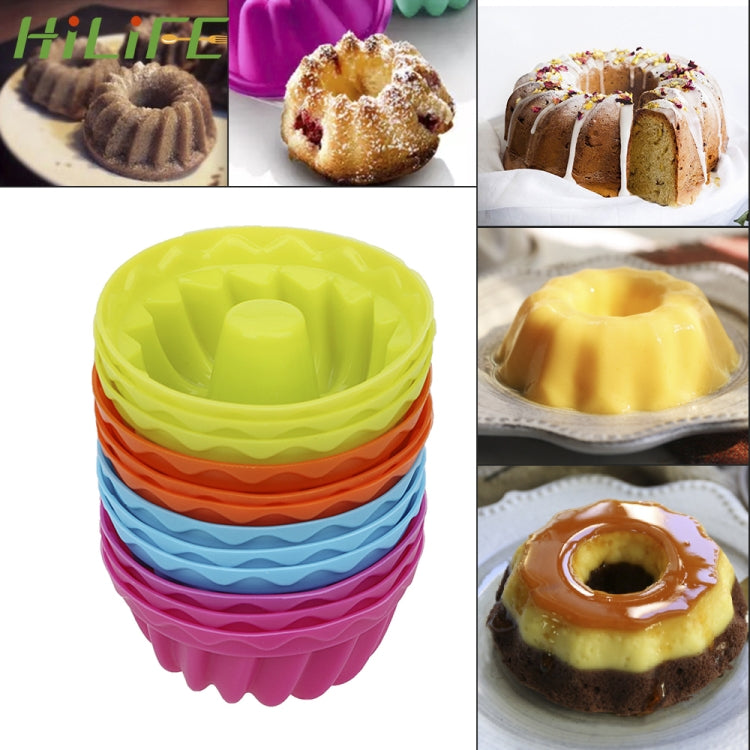 12 PCS Thread Shape Baking Jelly Mould  Silicone Pudding Cupcake Muffin Donut Mold