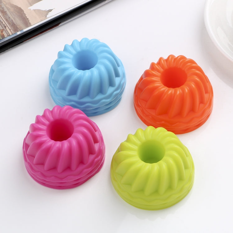 12 PCS Thread Shape Baking Jelly Mould  Silicone Pudding Cupcake Muffin Donut Mold