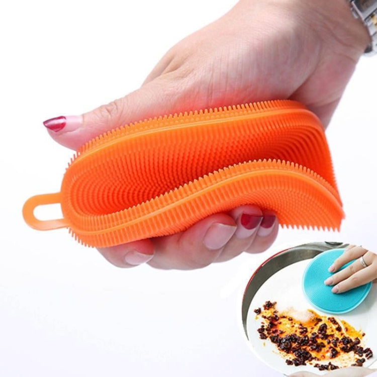 100 PCS Kitchen Multifunction Pad Silicone Fruit Vegetable Cleaner Washing Tools, Random Color Delivery