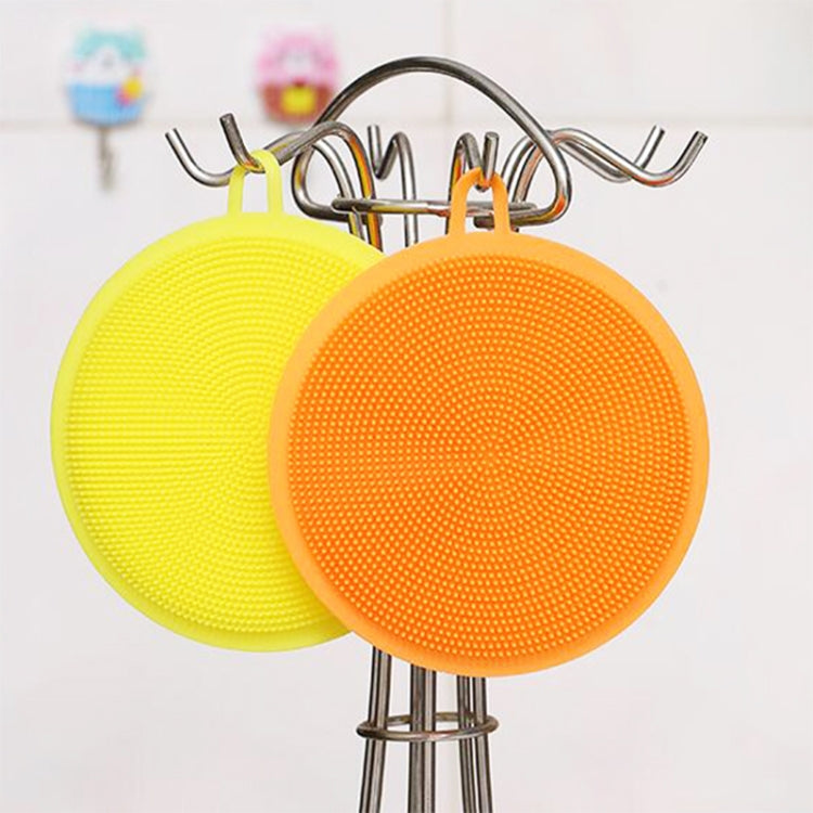 100 PCS Kitchen Multifunction Pad Silicone Fruit Vegetable Cleaner Washing Tools, Random Color Delivery