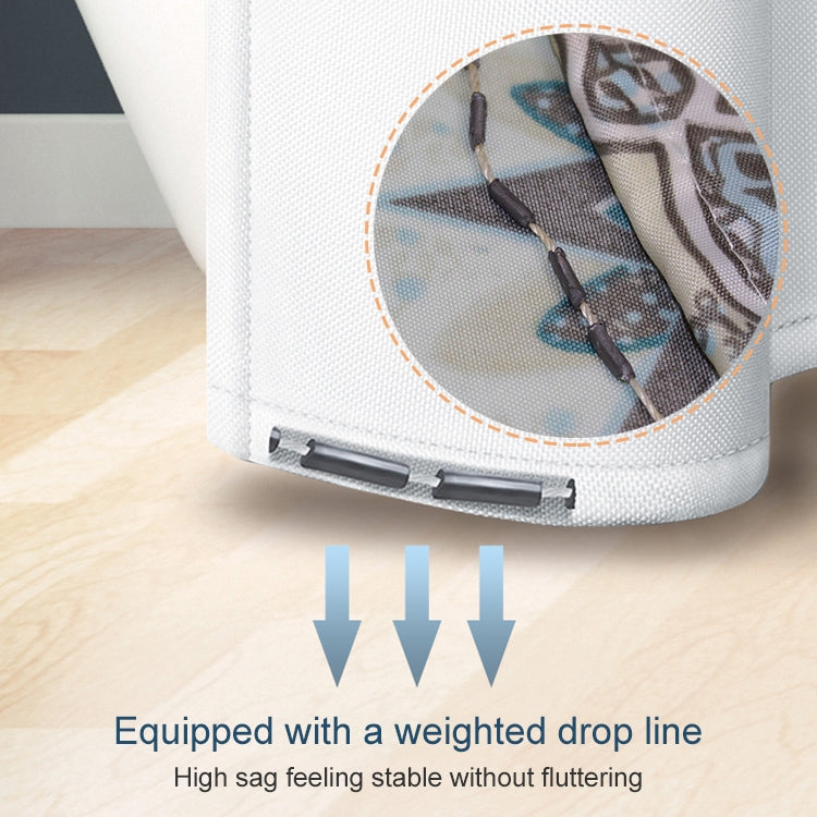 Bohemian Mandala Shower Curtains Bathroom Geometric Waterproof Bath Curtain, Size:100x200cm