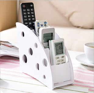 Creative Hotel Remote Control Multi-function Desktop Plastic Storage Box, Colour: White O bubble (remote control storage box)( white 19*17*9)