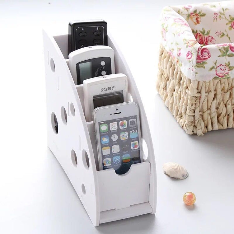 Creative Hotel Remote Control Multi-function Desktop Plastic Storage Box, Colour: White O bubble (remote control storage box)( white 19*17*9)