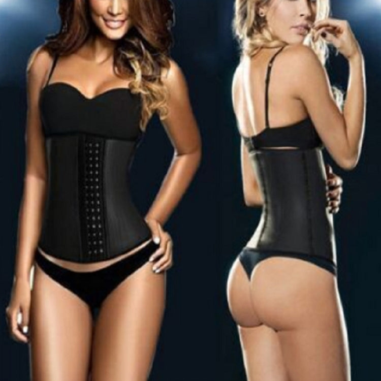 Lady Elastic Latex Steel Bone Buckle Toning Body Lifting Hips Slimming Waist Belt, Size: S