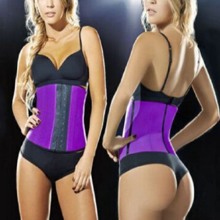 Lady Elastic Latex Steel Bone Buckle Toning Body Lifting Hips Slimming Waist Belt, Size: S