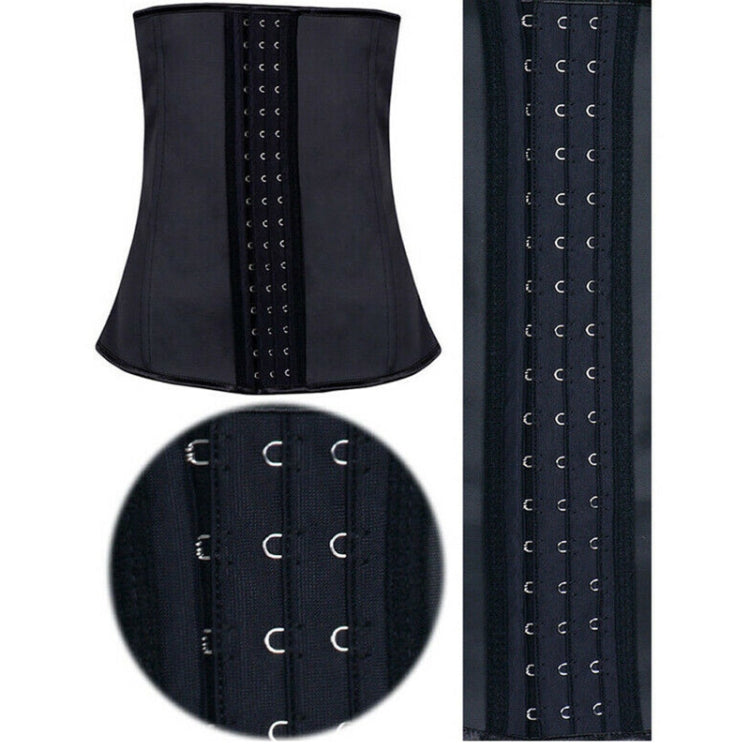 Lady Elastic Latex Steel Bone Buckle Toning Body Lifting Hips Slimming Waist Belt, Size: S