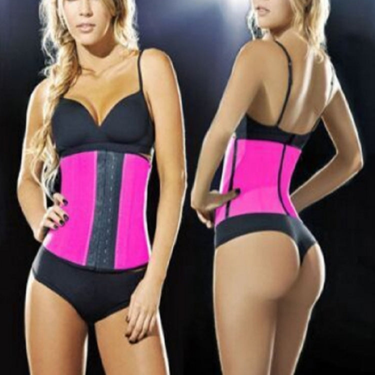 Lady Elastic Latex Steel Bone Buckle Toning Body Lifting Hips Slimming Waist Belt, Size: S