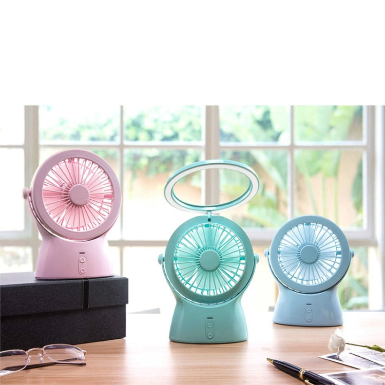 Two-in-one Lamp USB Fan Charging Mini Office Desktop Handheld Fan