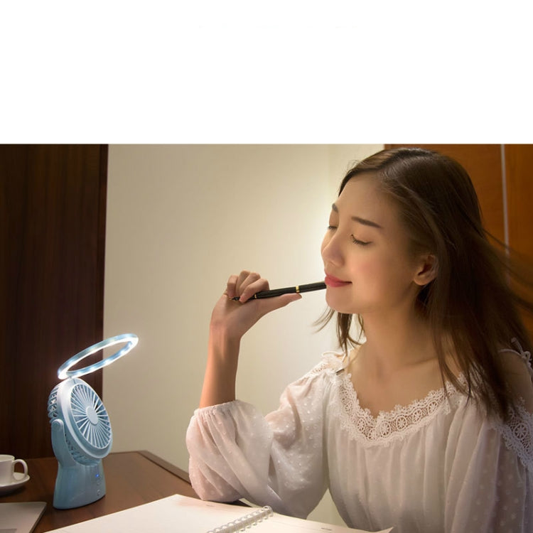 Two-in-one Lamp USB Fan Charging Mini Office Desktop Handheld Fan