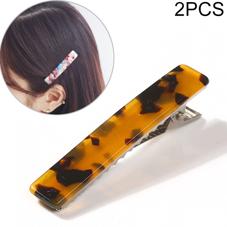 2 PCS Women Acetate Long  Barrettes Elegant Hairpins Hair Accessories