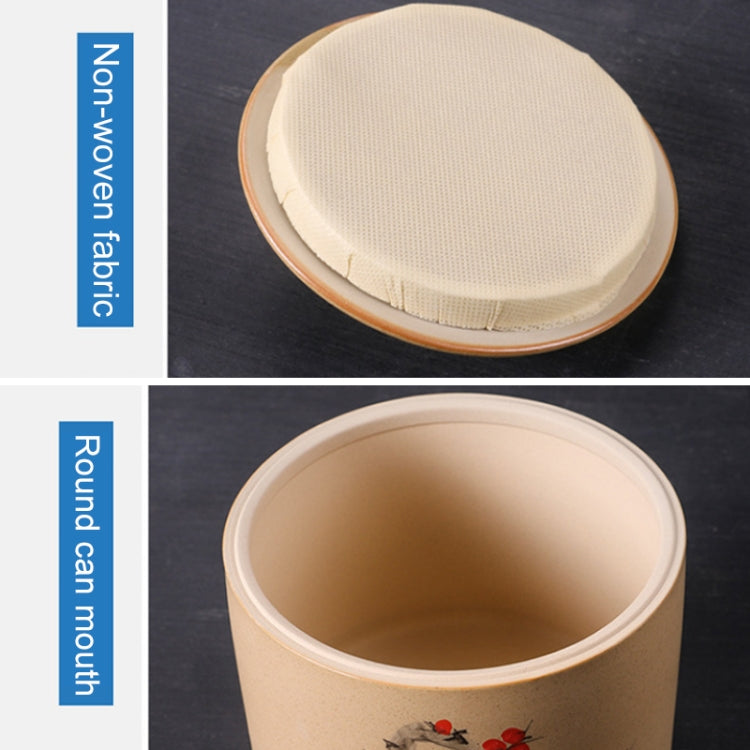 Portable Retro Hand Painted Emboss Mini Ceramics Stoneware Tea Sealed Can