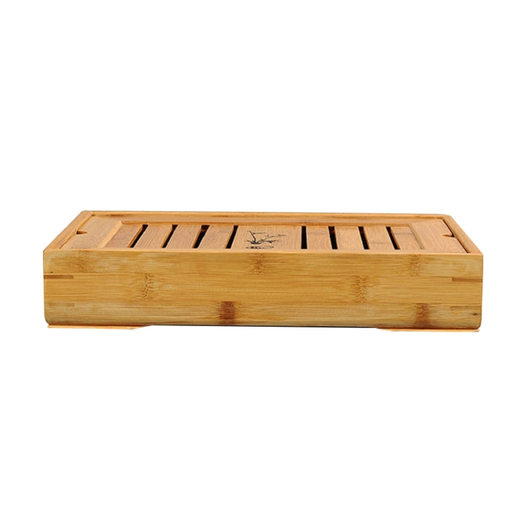 Bamboo Small Water Tea Tray Water Storage Kungfu Tea Set Hotel Tea Table, Size: 26.5*18.5*6.5cm