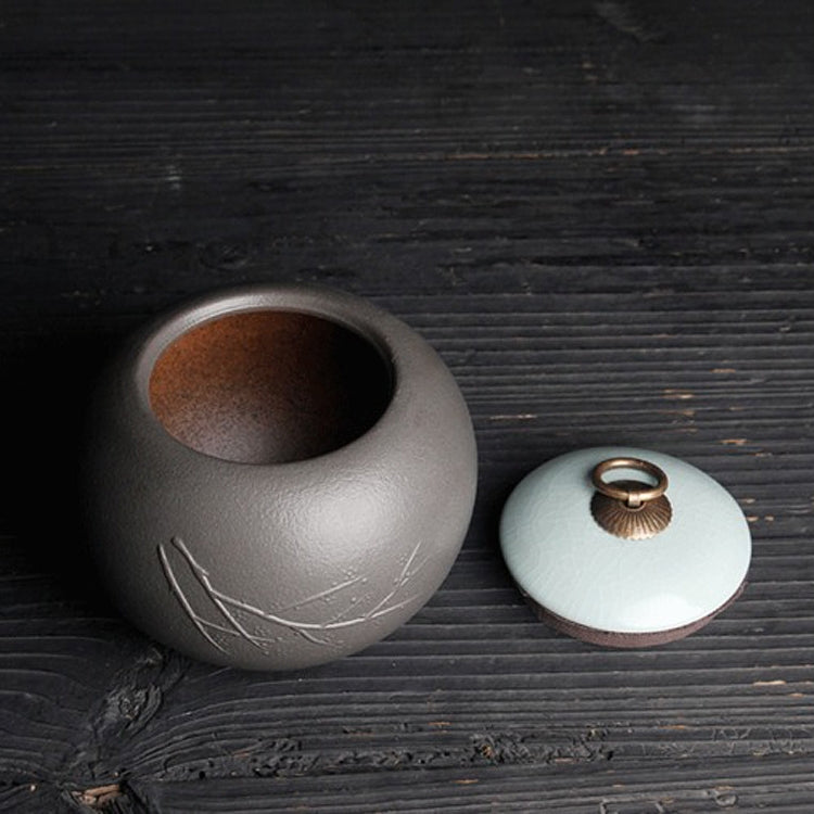 Creative Large Ceramics Tea Sealed Jar Wrapped Gift Storage Tea Box