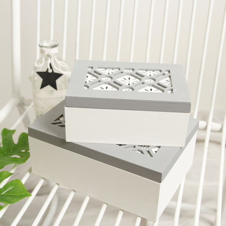 4 in 1 Wooden Box Rectangular Desktop Storage Box Jewelry Storage Square Wooden Box