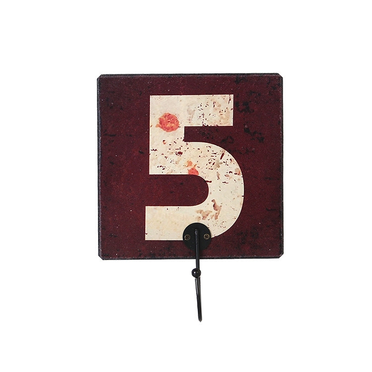 Retro Creative Number Hooks Coat Hook Wall Decoration Wall Hanging