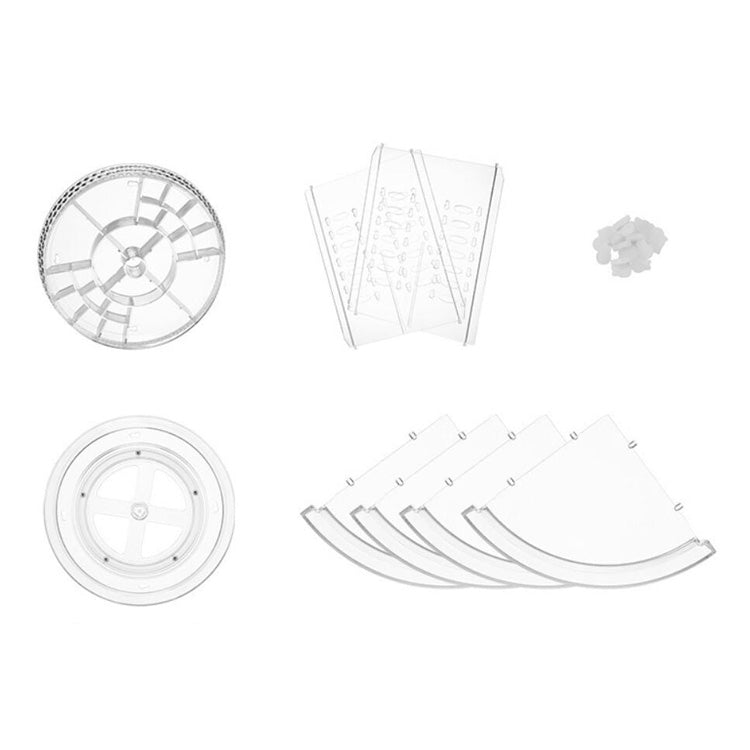 360 Degree Rotating Makeup Storage Box Diamond Shape Drawer Multilayer Dresser Desktop Shelf With Drawer