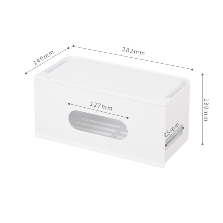 Plastic Pull Type Desktop Power Cable Storage Storage Box