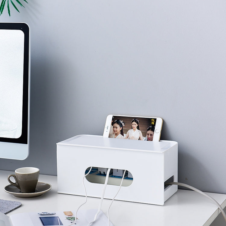 Plastic Pull Type Desktop Power Cable Storage Storage Box