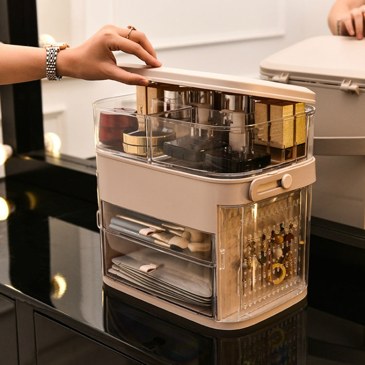 Multi-function Portable Pull-out Flip Cosmetic Jewelry Storage Box