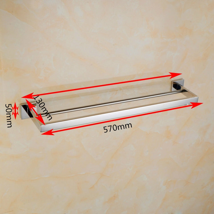 304 Stainless Steel Double Bathroom Thickening Towel Bar, Size: 570x130x50mm
