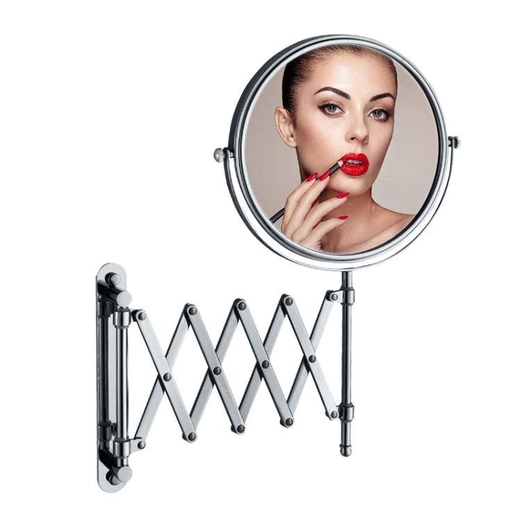Wall-Mounted Hotel Vanity Mirror Folding Double-Sided Bathroom Mirror, Size: 6 inch
