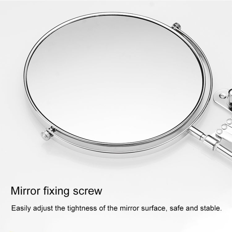 Wall-Mounted Hotel Vanity Mirror Folding Double-Sided Bathroom Mirror, Size: 6 inch