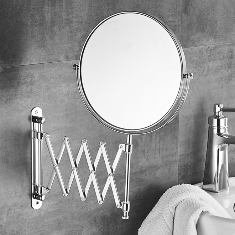 Wall-Mounted Hotel Vanity Mirror Folding Double-Sided Bathroom Mirror, Size: 8 inch