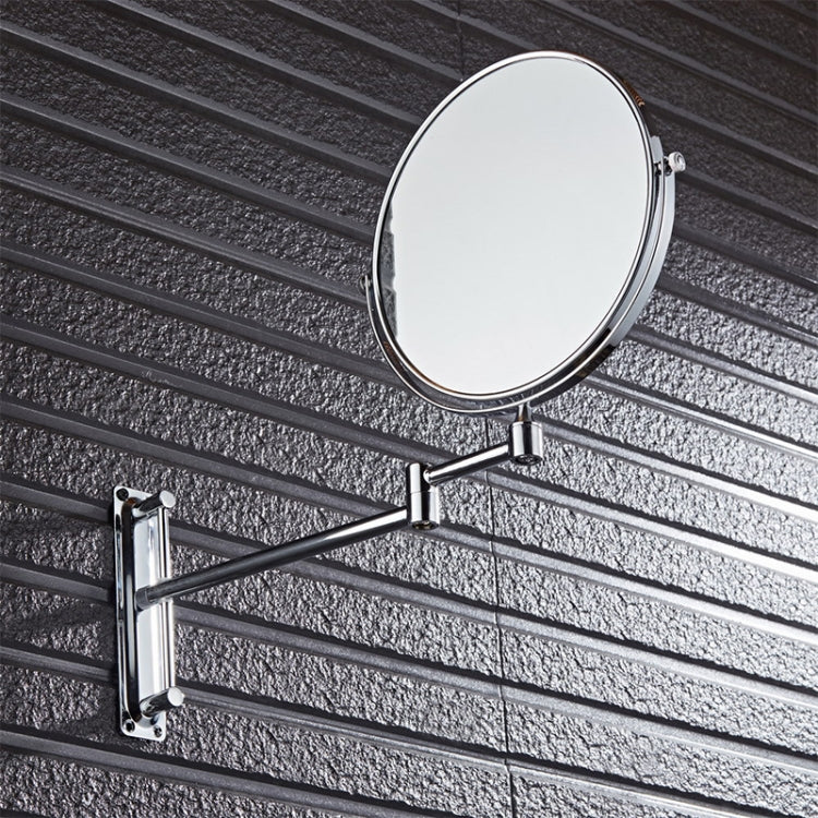 Wall-Mounted Hotel Vanity Mirror Folding Double-Sided Bathroom Mirror Beauty Mirror, Size: 6 inch