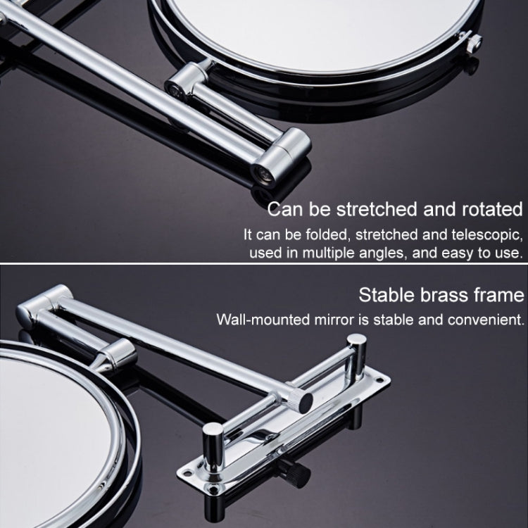 Wall-Mounted Hotel Vanity Mirror Folding Double-Sided Bathroom Mirror Beauty Mirror, Size: 6 inch