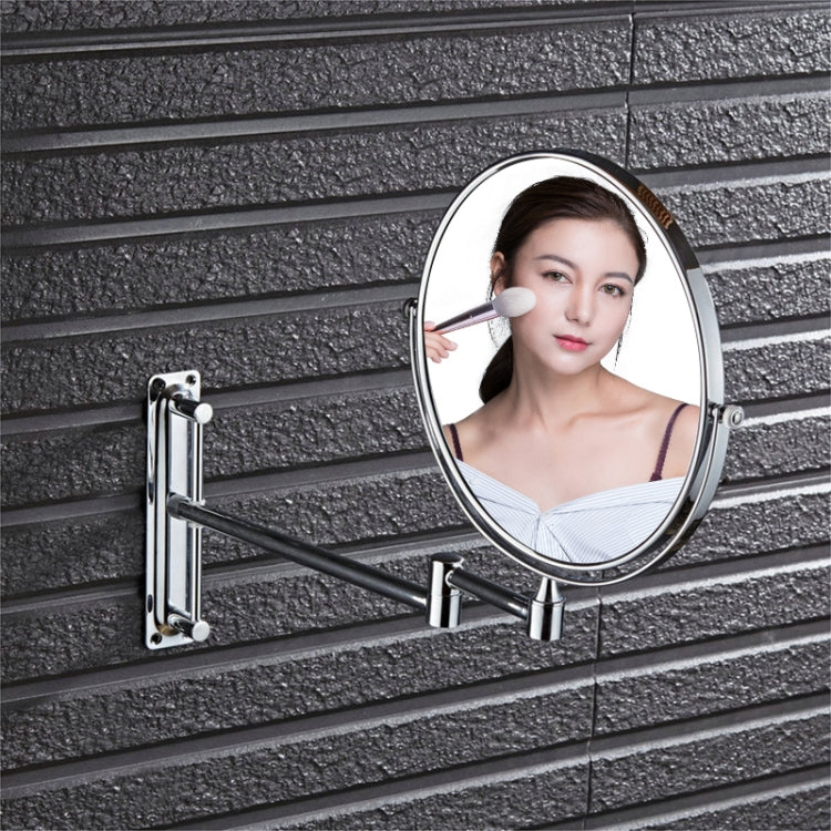 Wall-Mounted Hotel Vanity Mirror Folding Double-Sided Bathroom Mirror Beauty Mirror, Size: 8 inch