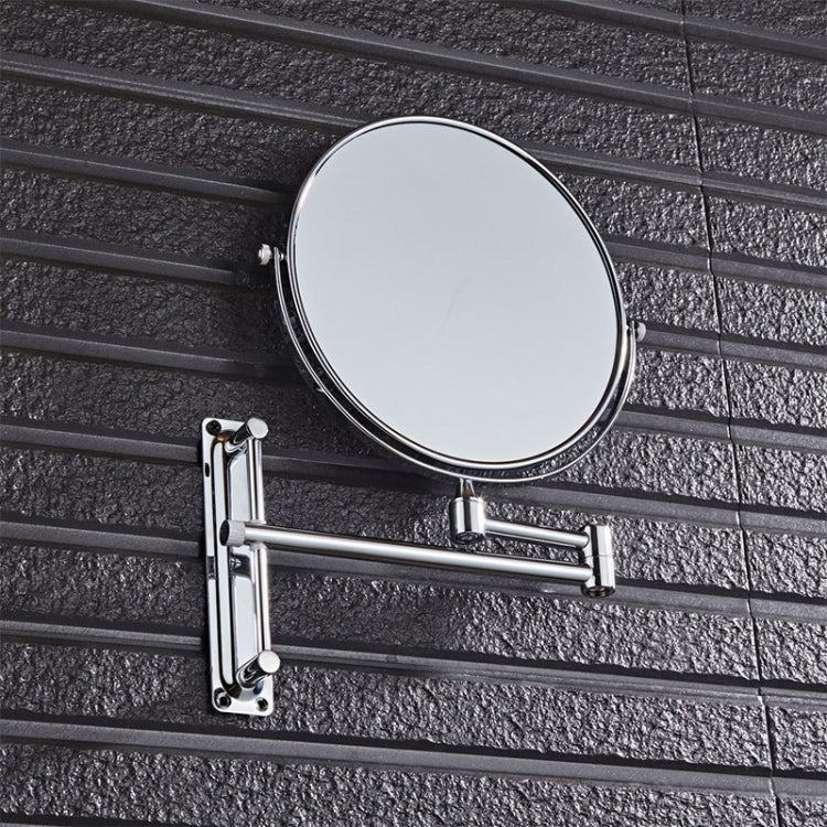 Wall-Mounted Hotel Vanity Mirror Folding Double-Sided Bathroom Mirror Beauty Mirror, Size: 8 inch