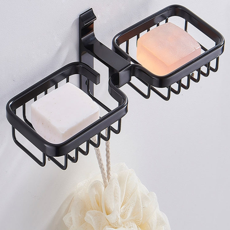 Bathroom Space Aluminum Non-Perforated Soap Dispenser Wall-Mounted Drain Rack