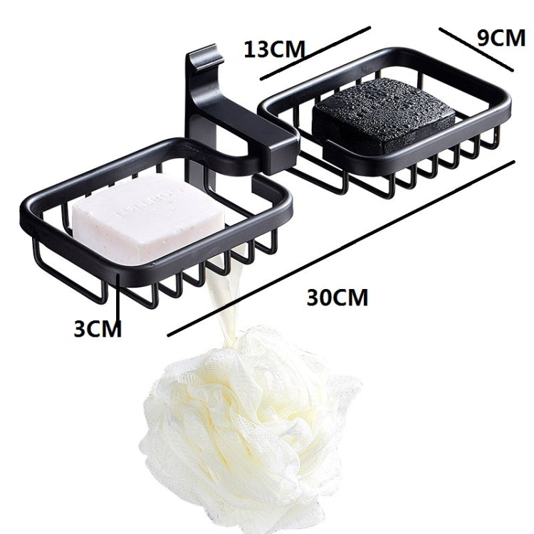 Bathroom Space Aluminum Non-Perforated Soap Dispenser Wall-Mounted Drain Rack