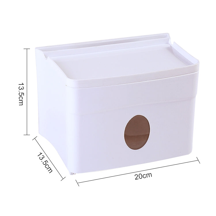 Multifunction Suction Wall Punch Free Bathroom Bathroom Plastic Paper Towel Holder Storage Rack