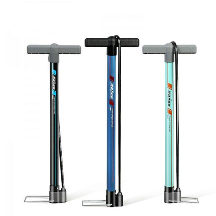 SAHOO 160psi Bicycle Floor-Standing High Pressure Pump Aluminum Alloy Woodsvalve/Schradervalve General Inflator,Size:30 X 500mm(Blue)