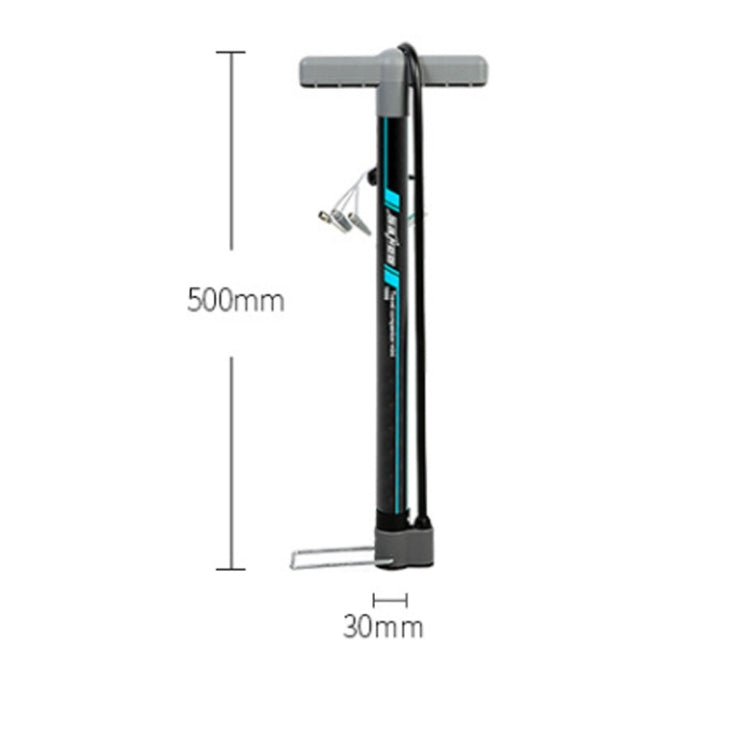 SAHOO 160psi Bicycle Floor-Standing High Pressure Pump Aluminum Alloy Woodsvalve/Schradervalve General Inflator,Size:30 X 500mm(Blue)