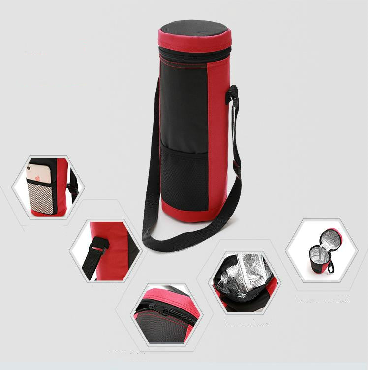 Wine Insulation Bag Portable Cylinder Oxford Cloth Insulation Package Wine Ice Bbag SH0071/8L