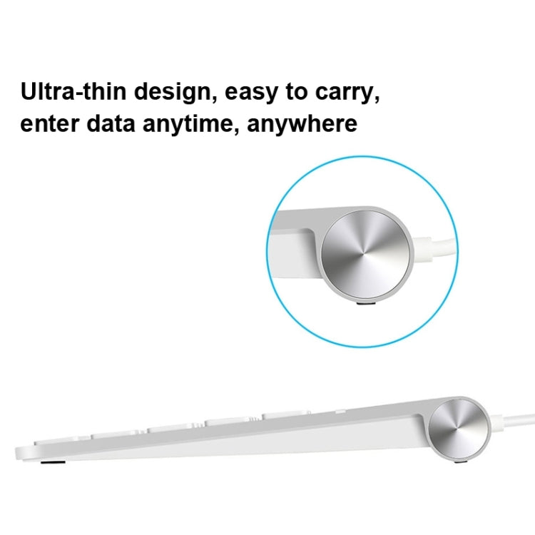 18 Keys USB 2.0 Financial Numeric Keypad Multifunctional HUB Card Reader(Silver Gray)