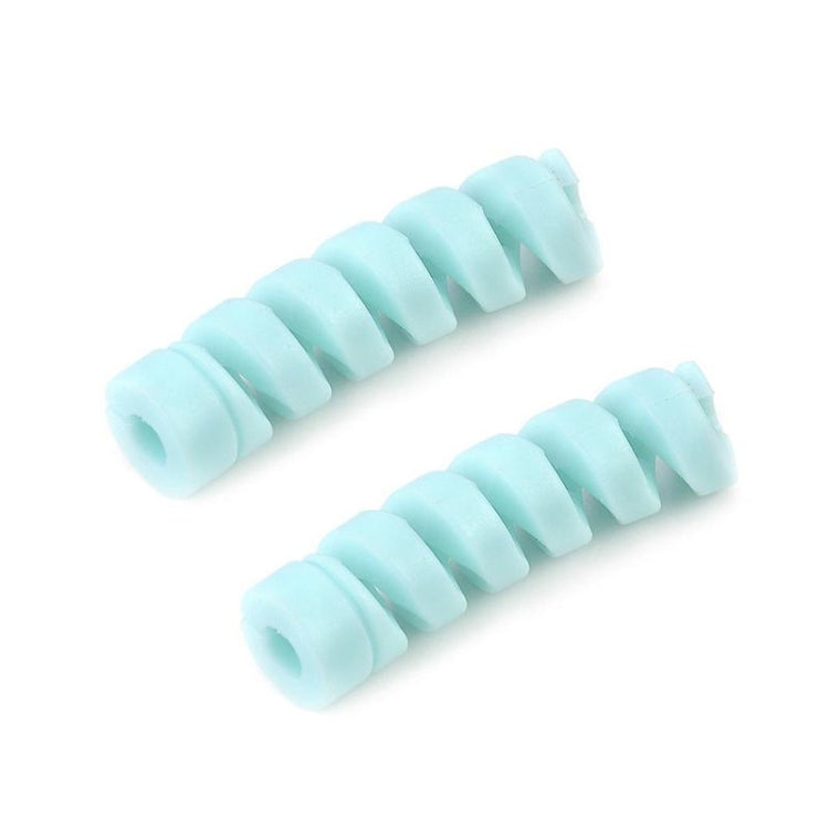100 PCS Spiral Style Silicone Data Cable Protective Cover Anti-wire Break Winder