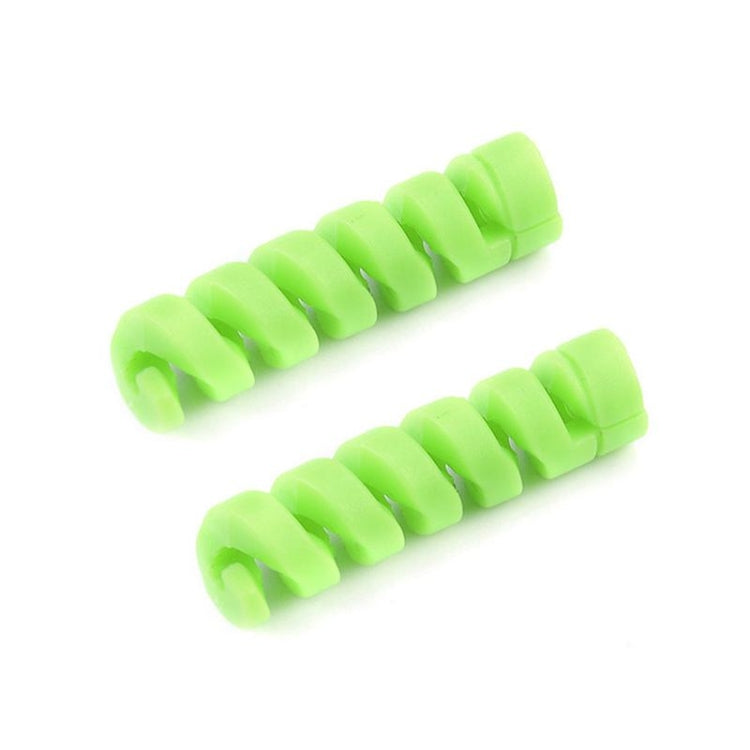 100 PCS Spiral Style Silicone Data Cable Protective Cover Anti-wire Break Winder
